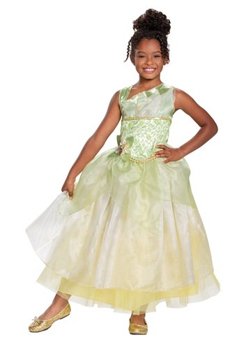 The Princess &amp; The Frog Girl&#39;s Deluxe Tiana Costume