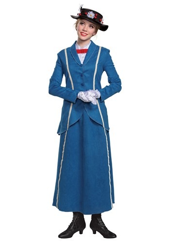 Disney Mary Poppins Women&#39;s Blue Coat Costume