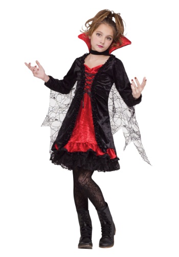 Girl&#39;s Vampire Web Costume