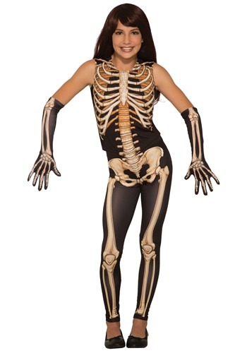 Girl&#39;s Pretty Bones Skeleton Costume