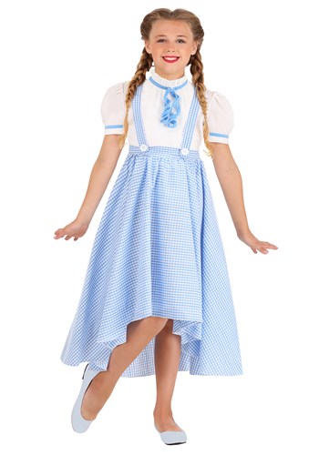 Girl&#39;s Hi-Lo Gingham Dress Kansas Girl Costume