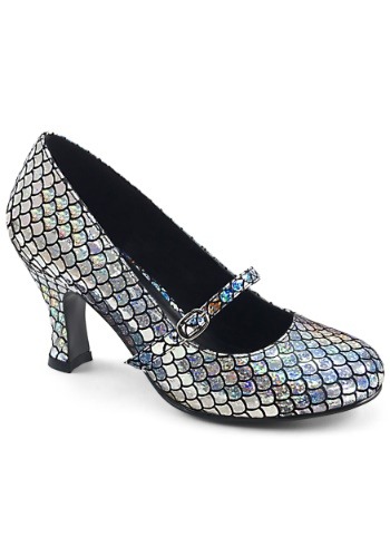 Women&#39;s Silver Mermaid Heels