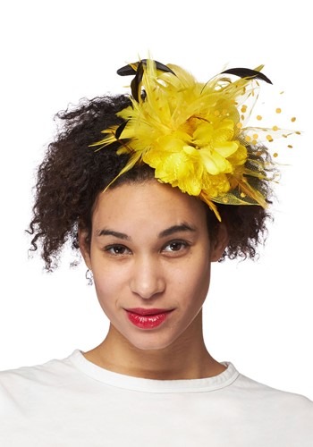 Yellow Trim Fascinator Costume Headband