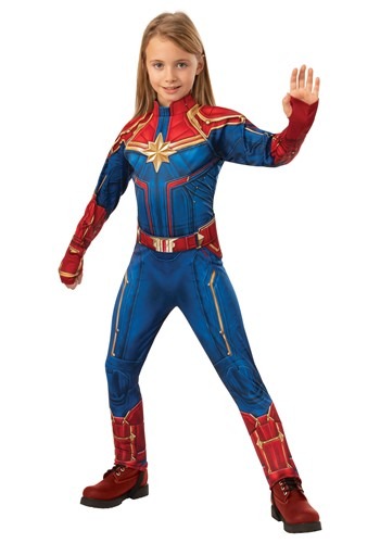 Deluxe Captain Marvel Kid&#39;s Costume