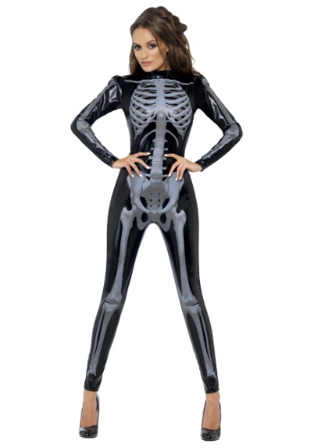 Women&#39;s X-Ray Skeleton Jumpsuit Costume