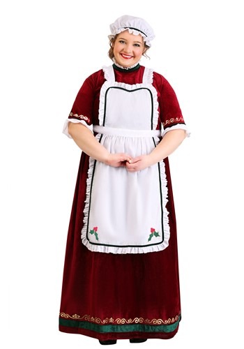 Plus Size Holiday Mrs. Claus Costume for Women