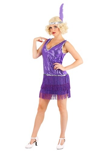 Women&#39;s Amethyst Purple Flapper Costume