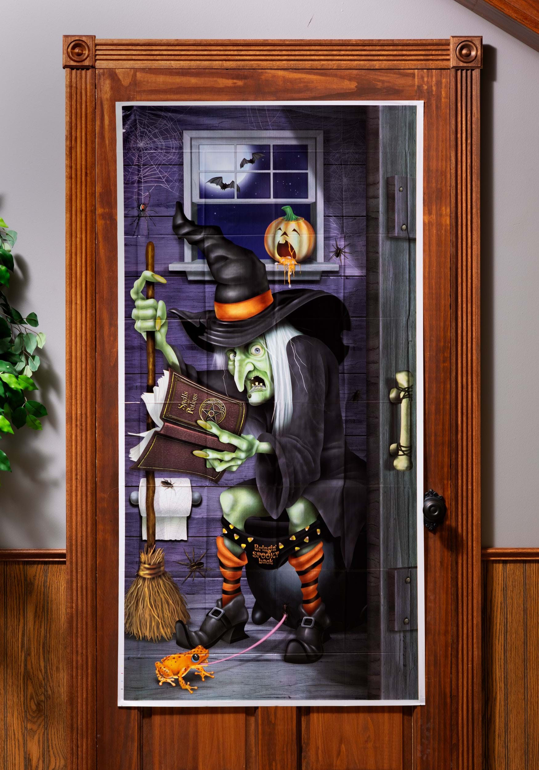 Witch Bathroom Door Decoration Cover