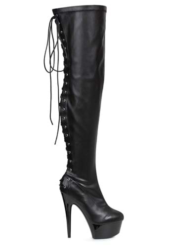 Women&#39;s Black Lace Thigh High Boots