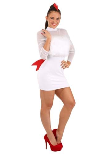 Women&#39;s White Chicken Costume Dress