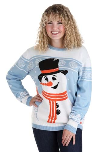Friendly Snowman Ugly Christmas Sweater for Adults