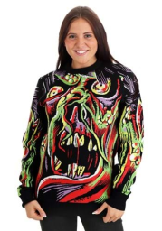 Face the Monster Halloween Sweater for Adults