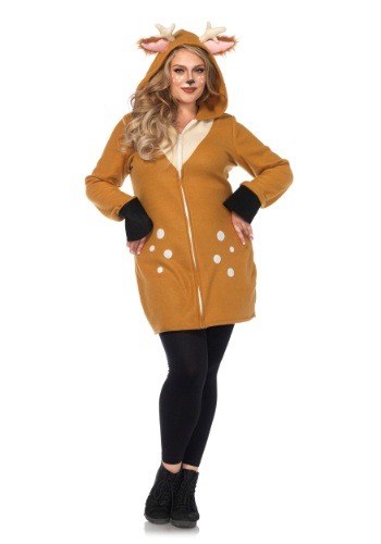 Plus Size Cozy Fawn Costume for Women