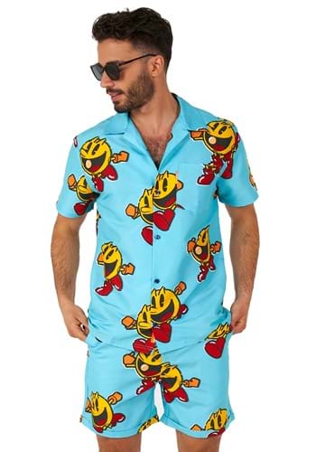 Pac-Man Men&#39;s Waka Waka Swimsuit &amp; Shirt
