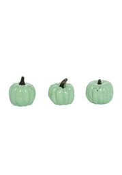 Set of Three 4" Mint Speckle Pumpkins Prop