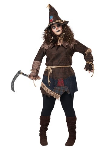 Women&#39;s Plus Size Creepy Scarecrow Costume