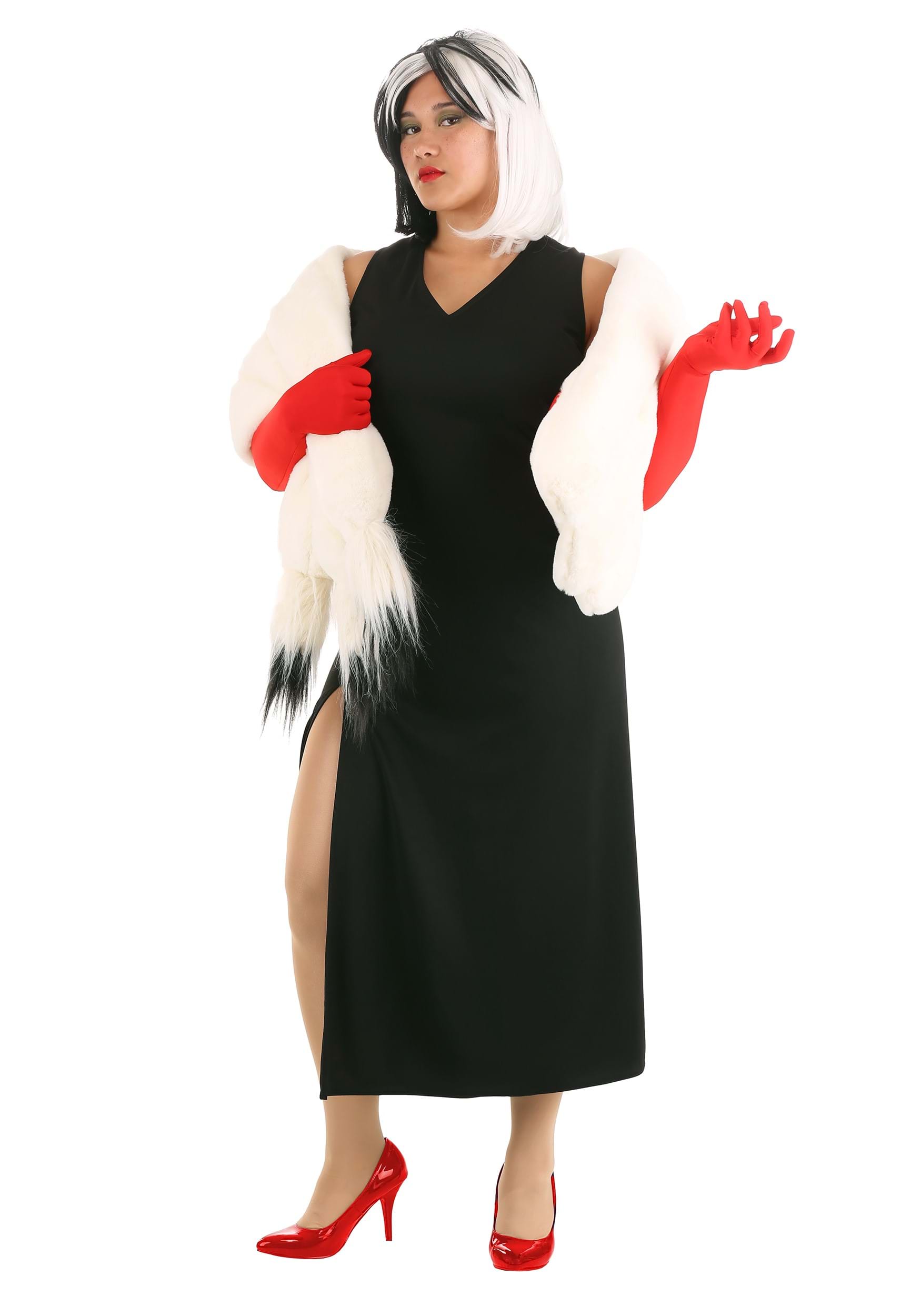 Plus Size Cruella De Vil Stole Costume Women from Disney