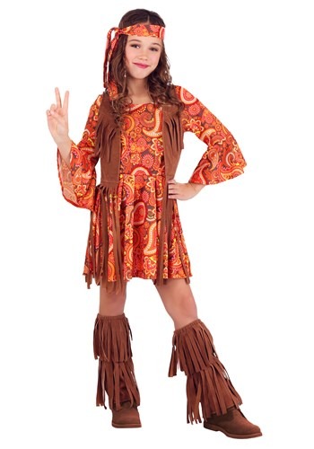 Girl&#39;s Fringe Hippie Costume