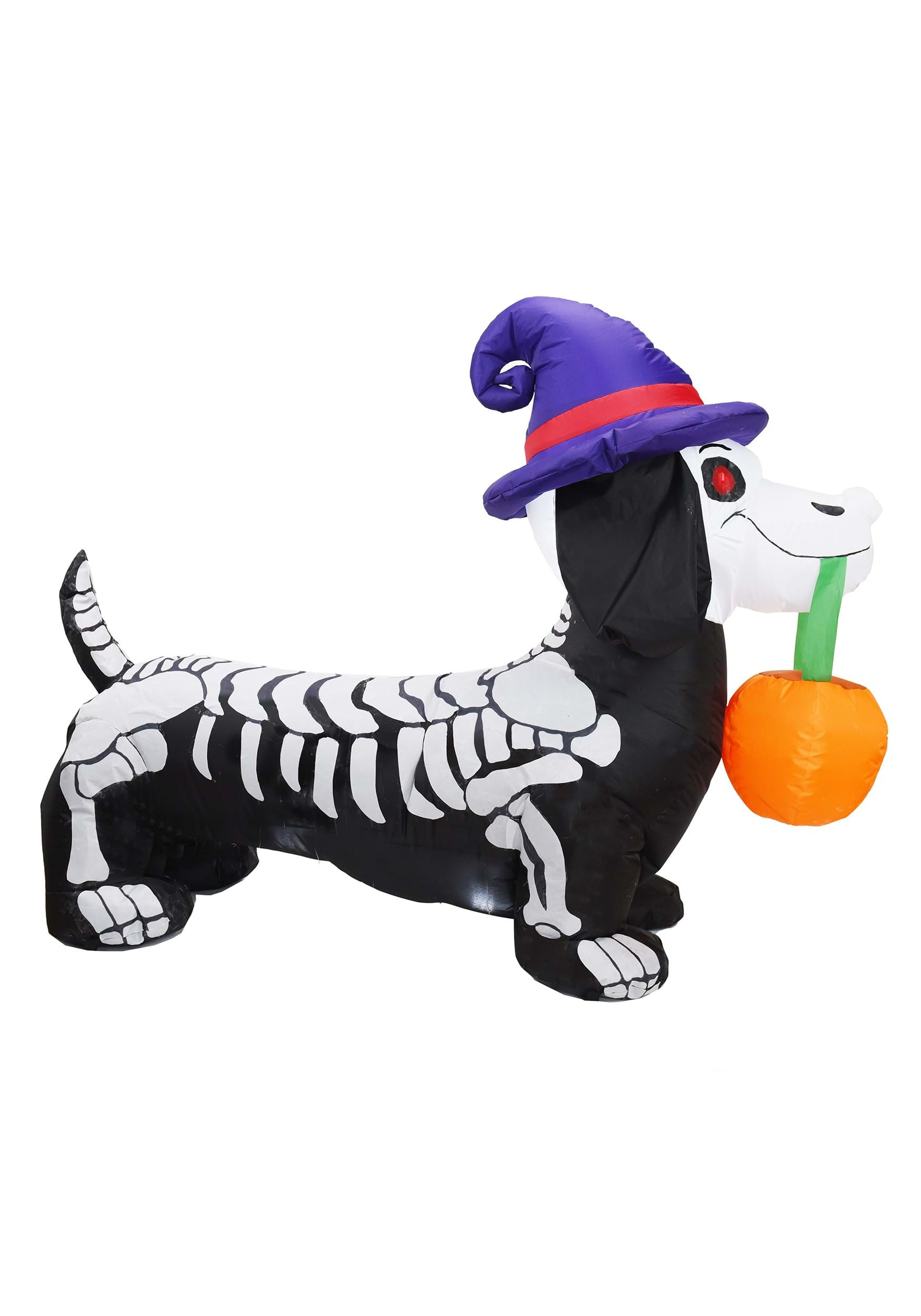 5FT Inflatable Wiener Dog Skeleton Halloween Decoration | Halloween Inflatables