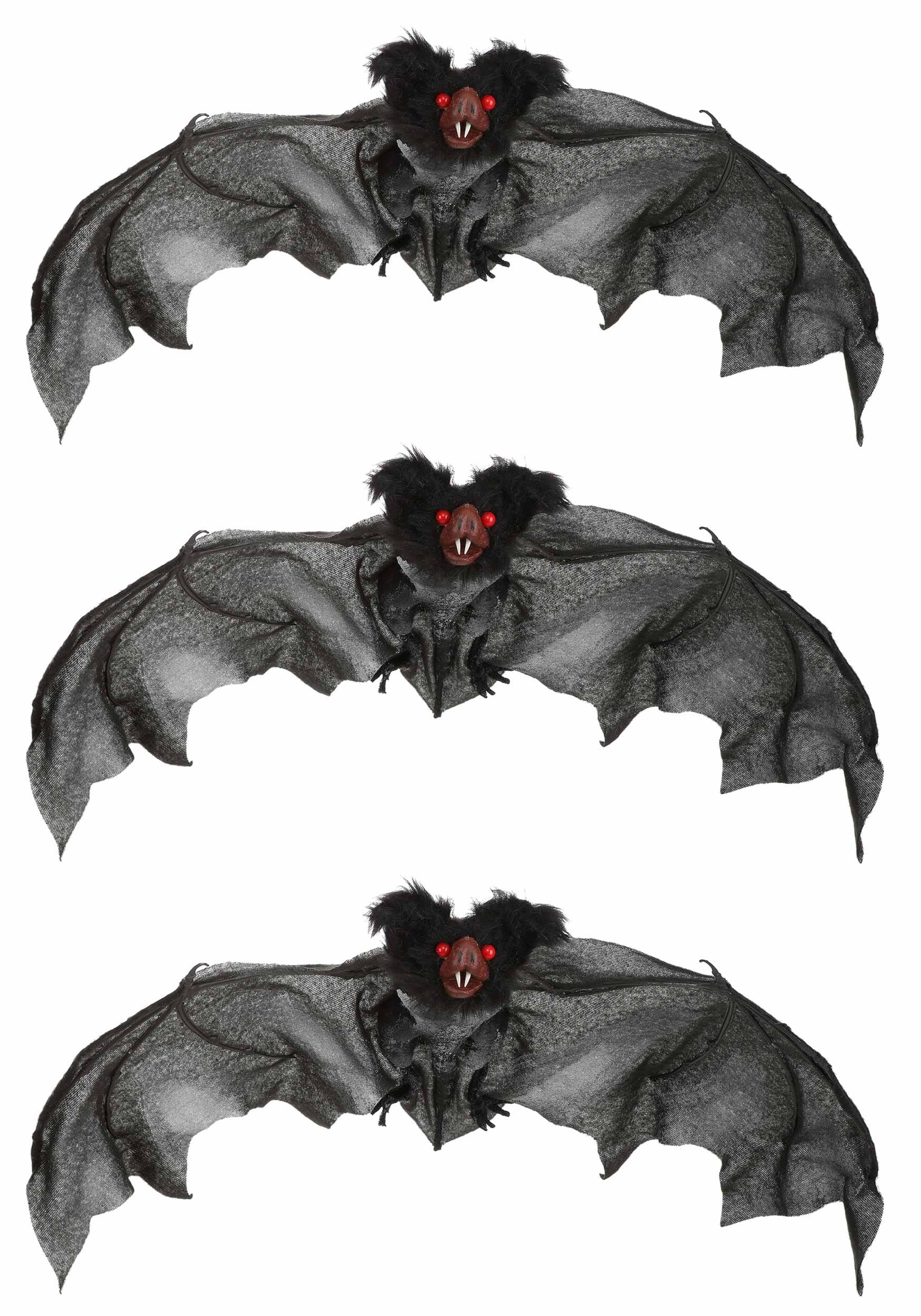 Pack of 3 Black Bats Prop Decoration | Bat Decorations