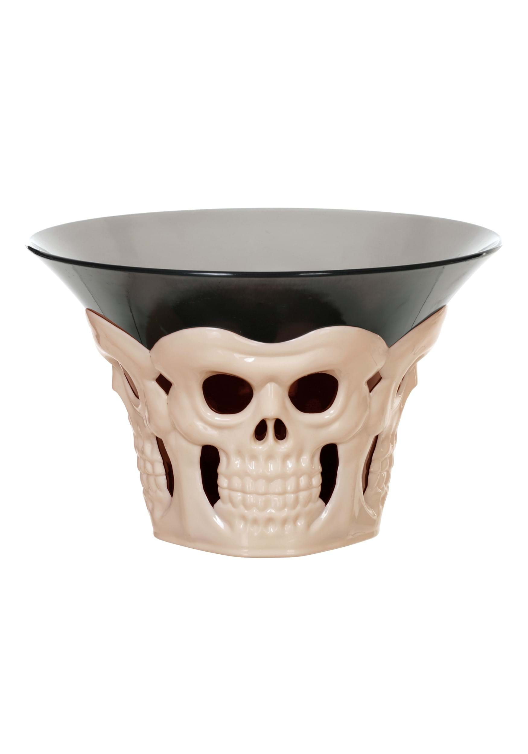 4.5 Inch Skull Treat Bowl Decoration | Halloween Candy Bowls