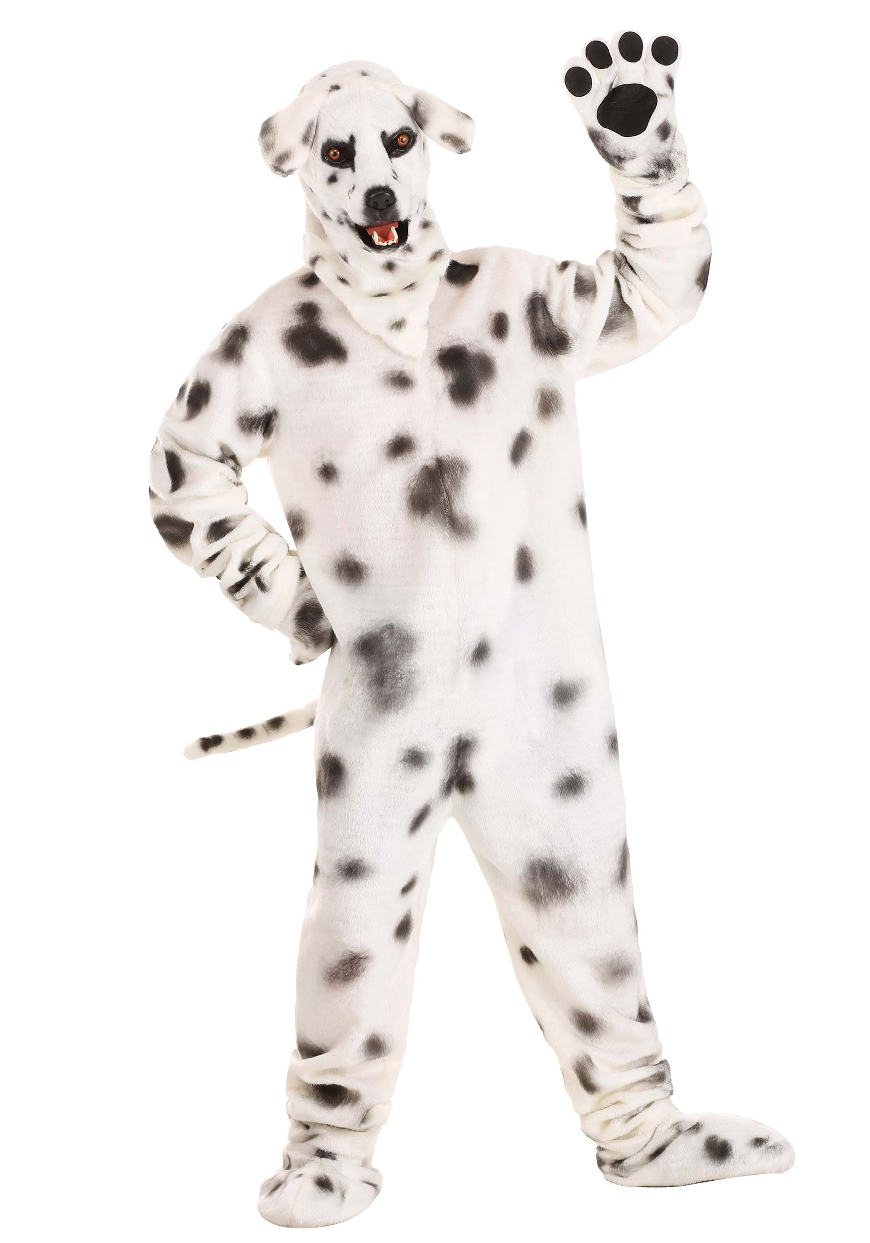 Adults Dalmatian Mascot Suit With Mouth Mover Mask