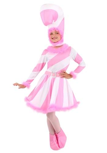 Girl&#39;s Pink Candy Cane Dress Costume