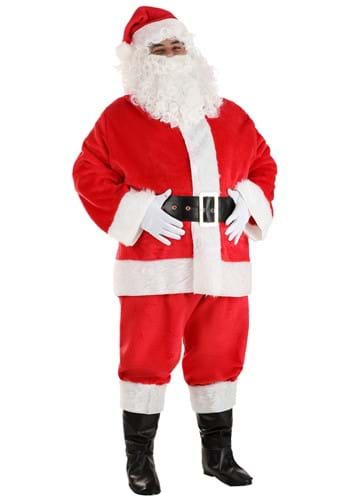 Men&#39;s Plus Size Deluxe Red Santa Claus Costume