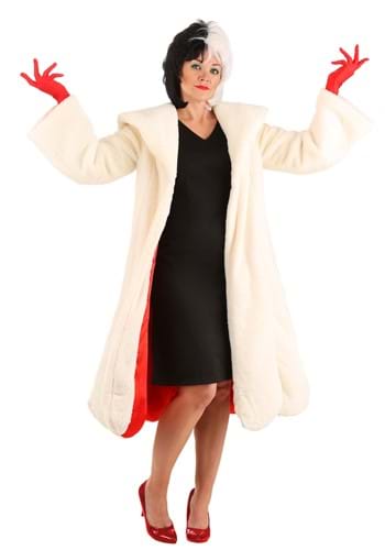 Women&#39;s Deluxe Cruella De Vil Coat Costume