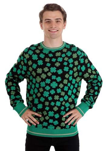 Adult Clovers All-Over Print St Patrick&#39;s Sweater