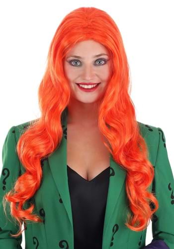 Women&#39;s Long Wavy Orange Wig