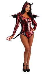 Women's Sequined Devil Costume
