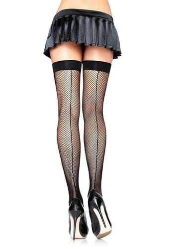 Plus Size Women&#39;s Fishnet Thigh Highs with Backseam