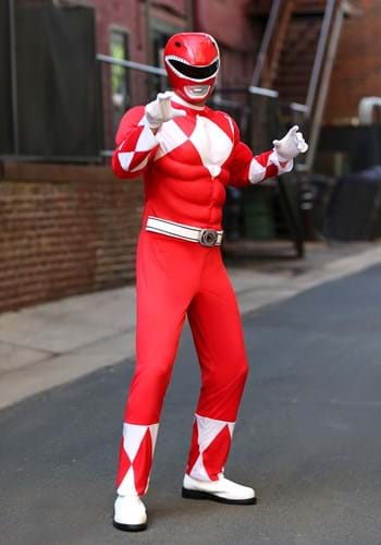 Men&#39;s Power Rangers Red Ranger Muscle Costume