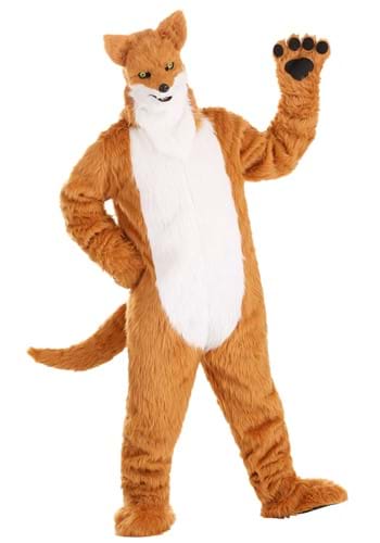 Adult&#39;s Fox Mascot Costume With Mouth Mover Mask