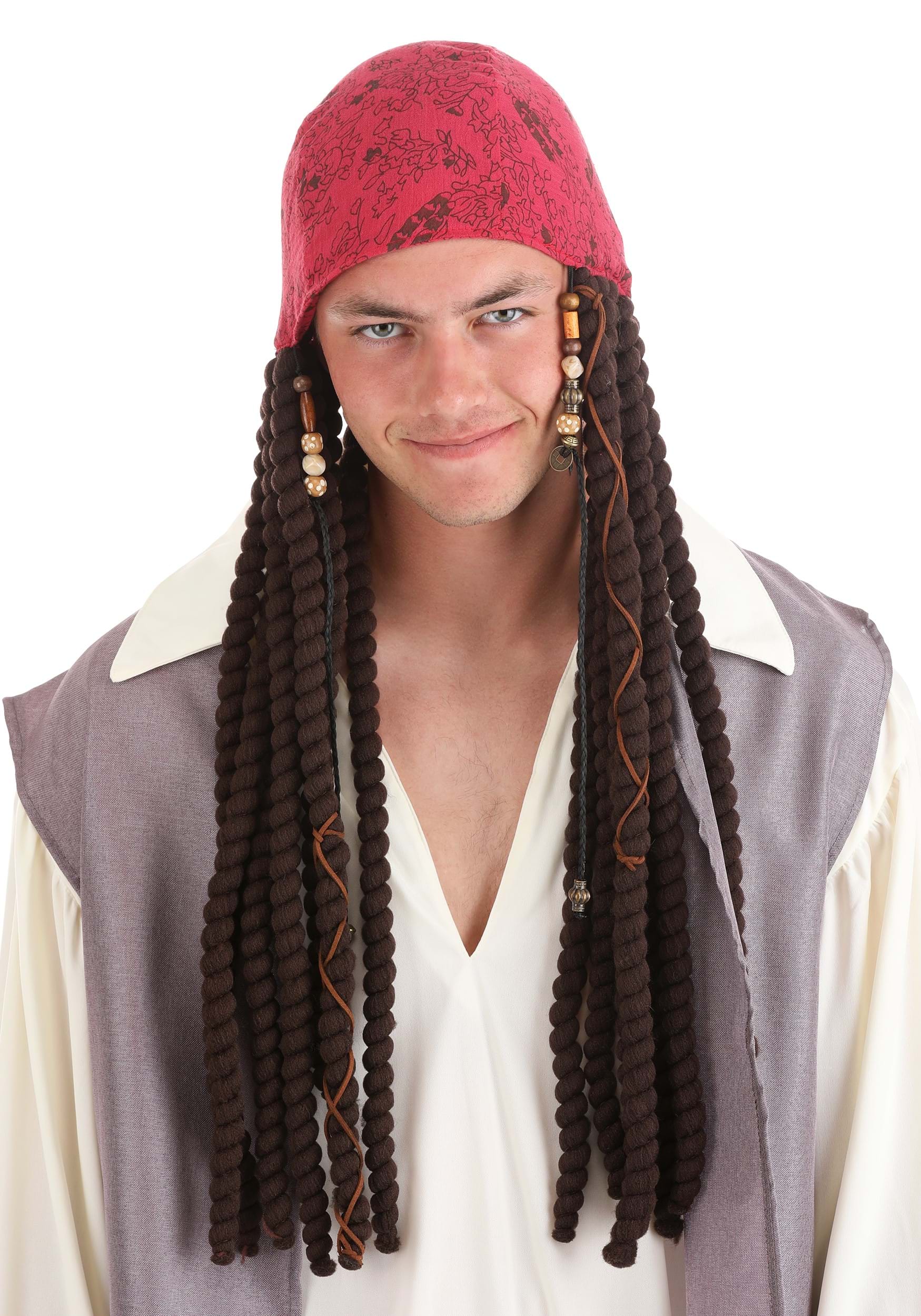 Jack Sparrow Bandana and Dreads Set for Adults | Adult Accessories