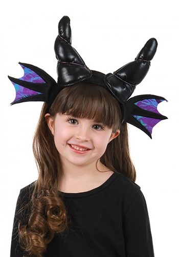 Black Dragon Horns Plush Costume Headband