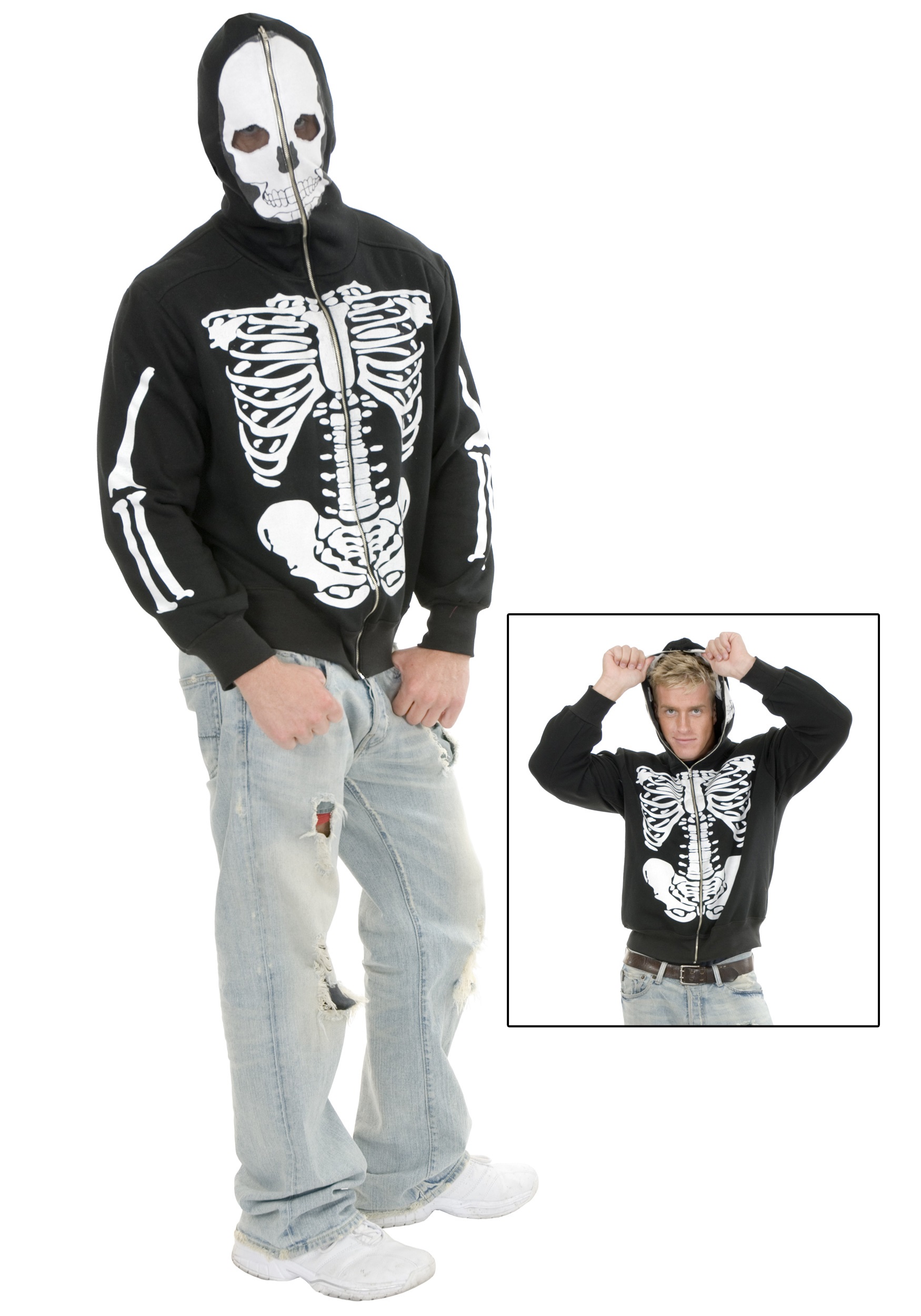 Adult Skeleton Hooded Sweatshirt