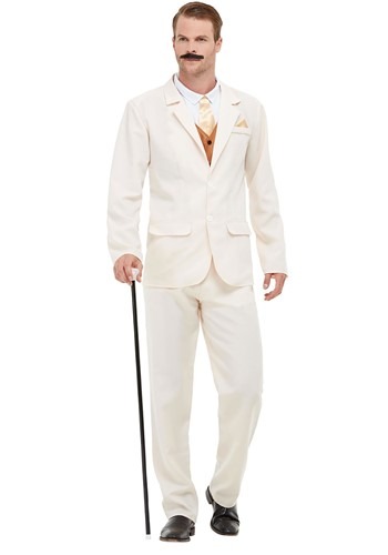 Men&#39;s Roaring 20s White Suit Costume