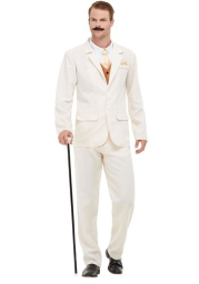 Men's Roaring 20s White Suit Costume