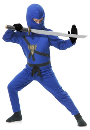Kid's Blue Ninja Master Costume