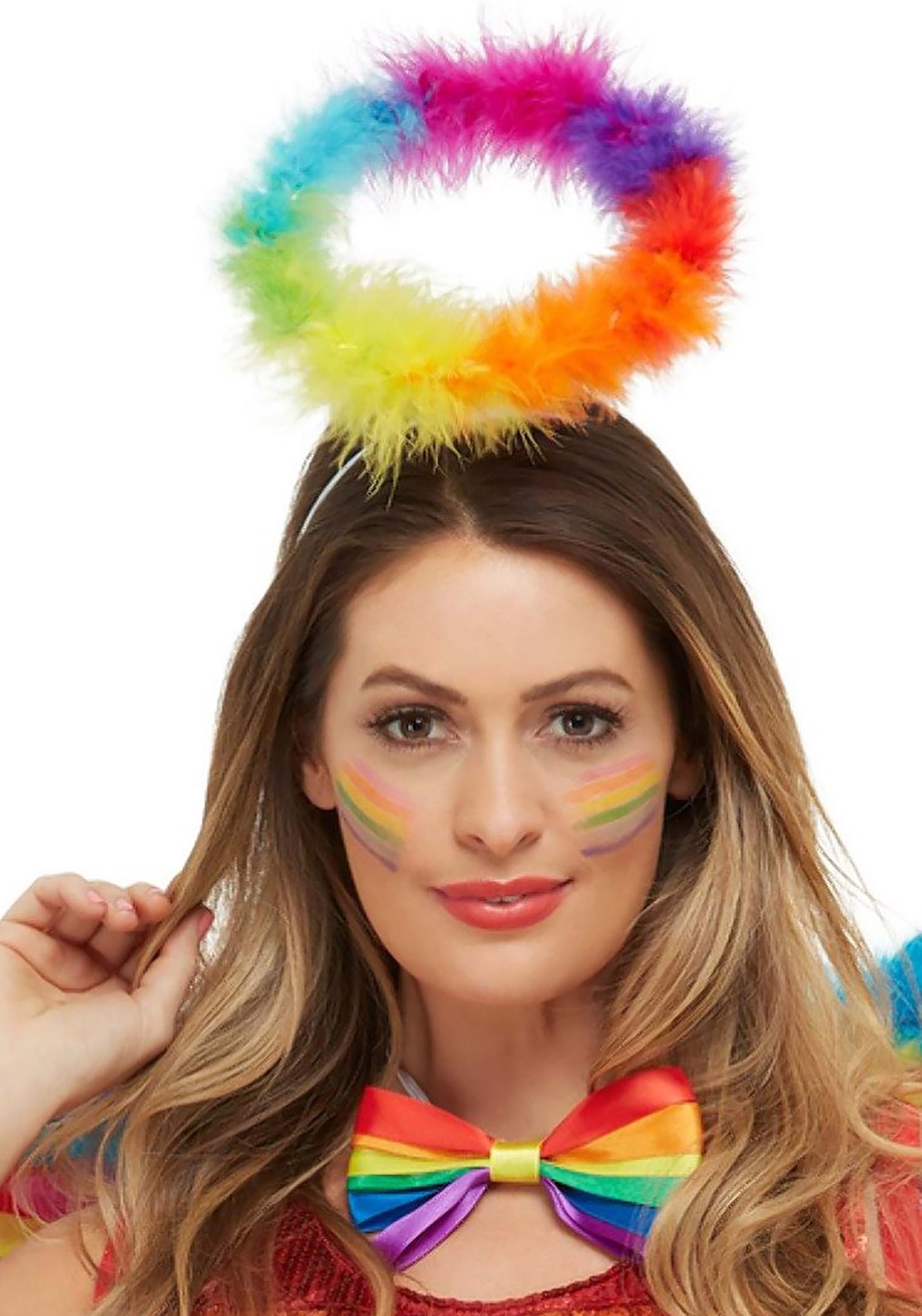 Adult Rainbow Angel Halo Headband Costume