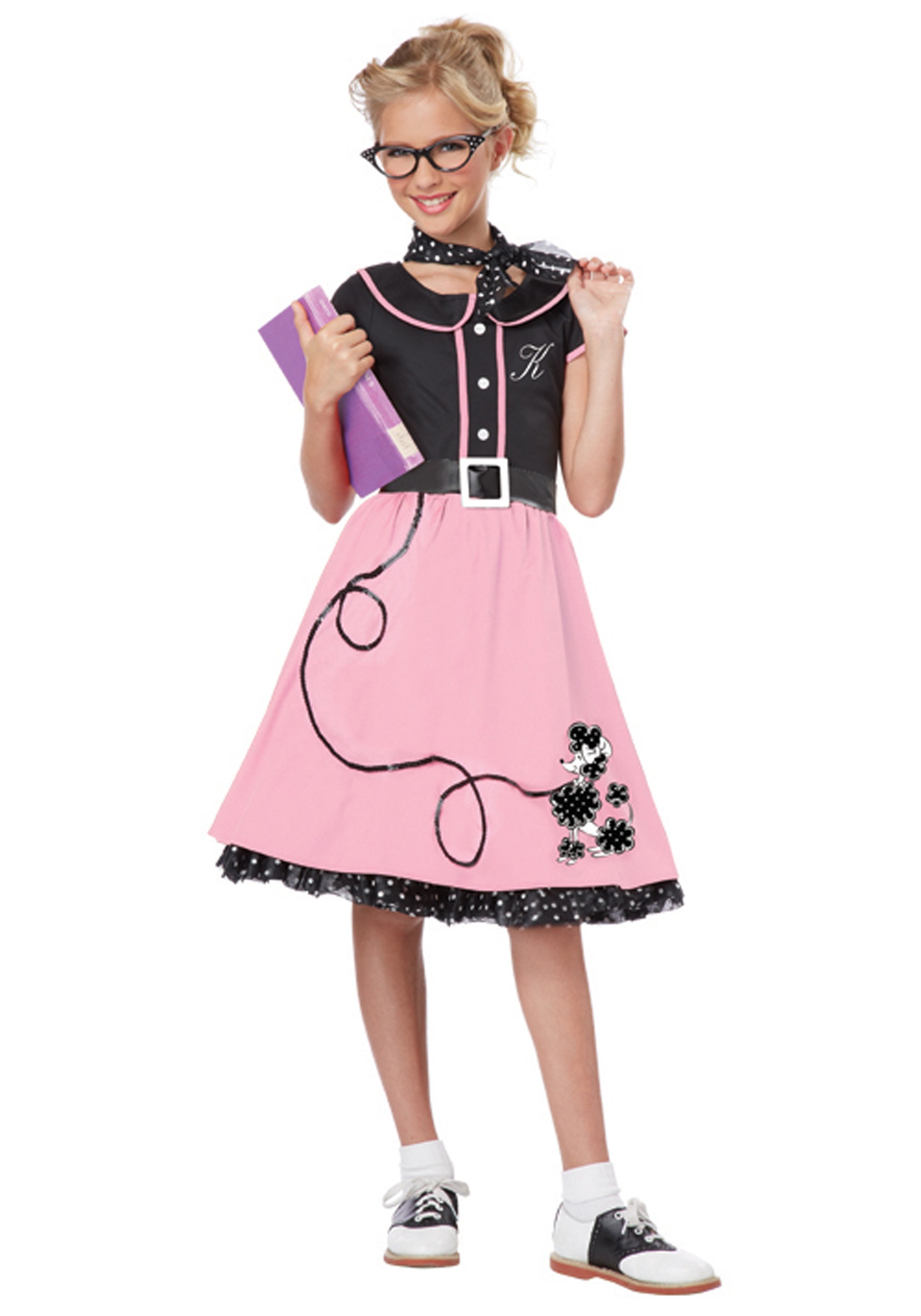 Pink 50s Sweetheart Costume for Girls