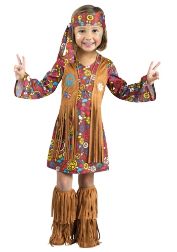 Toddler Peace &amp; Love Hippie Costume for Girls