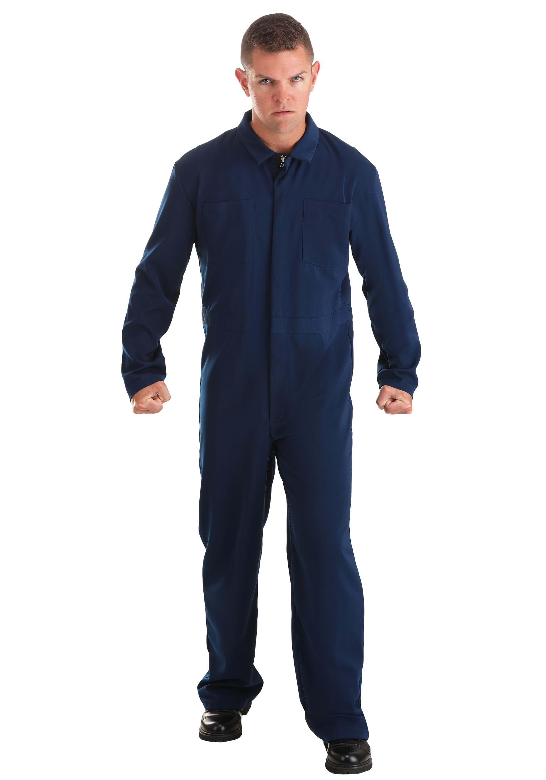 Blue Mechanic Coveralls Murderer Costume