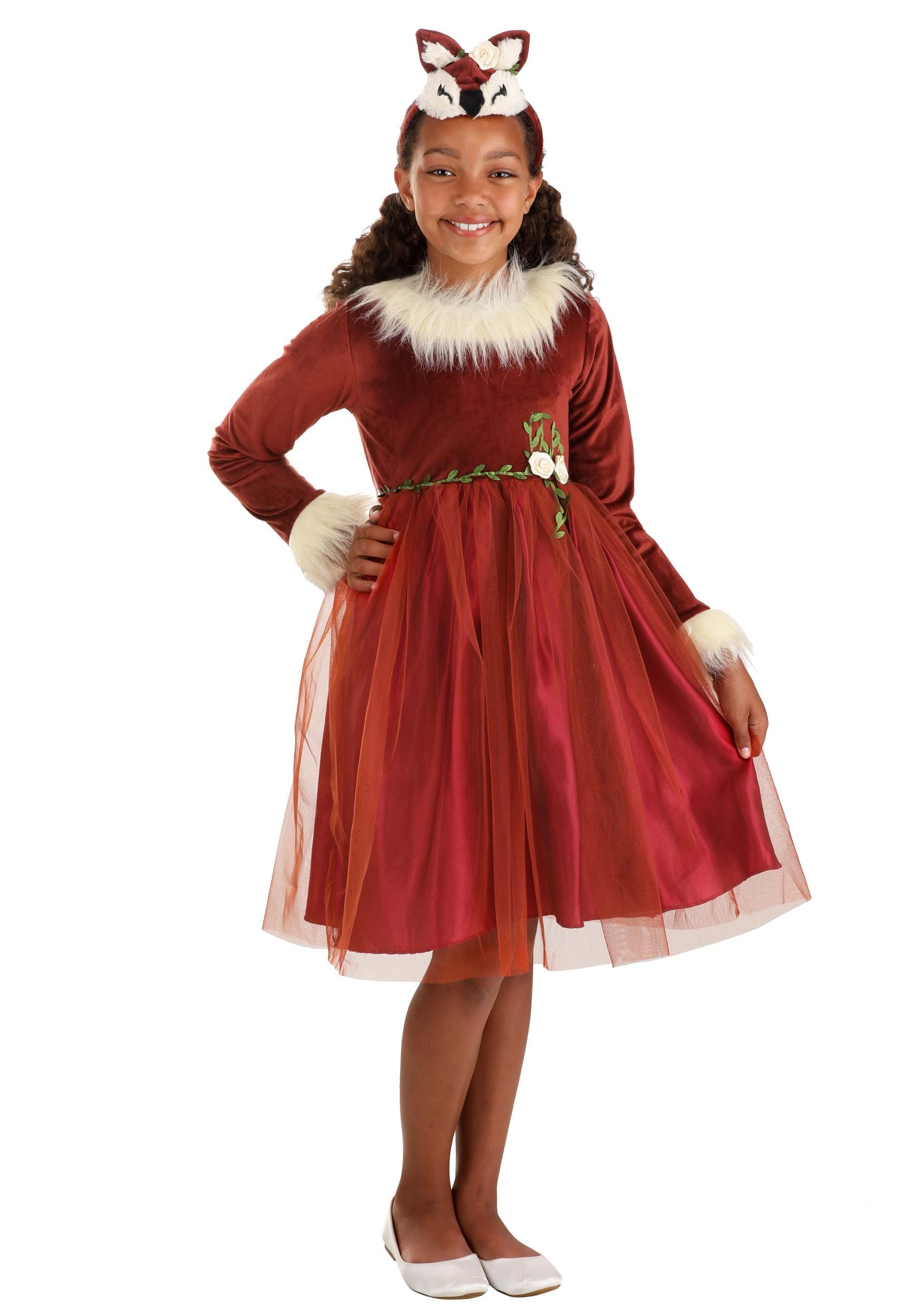 Girl's Pretty Woodland Fox Costume Dress | Kid's Animal Costumes