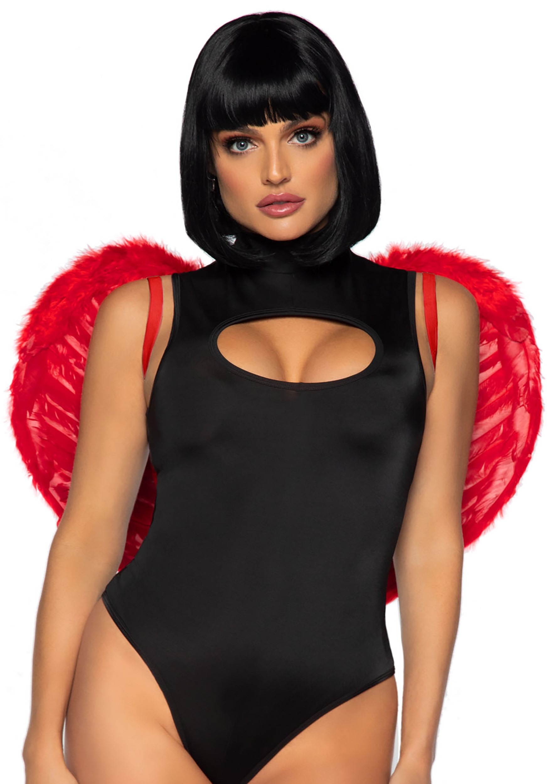 Marabou Trimmed Red Feather Wings | Angel Wings