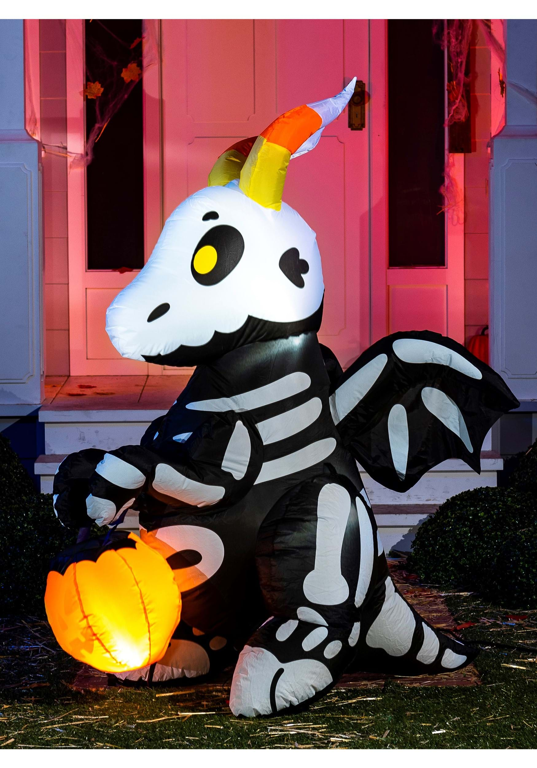 5FT Cute Skeleton Dragon Inflatable Prop Decoration | Halloween Inflatables