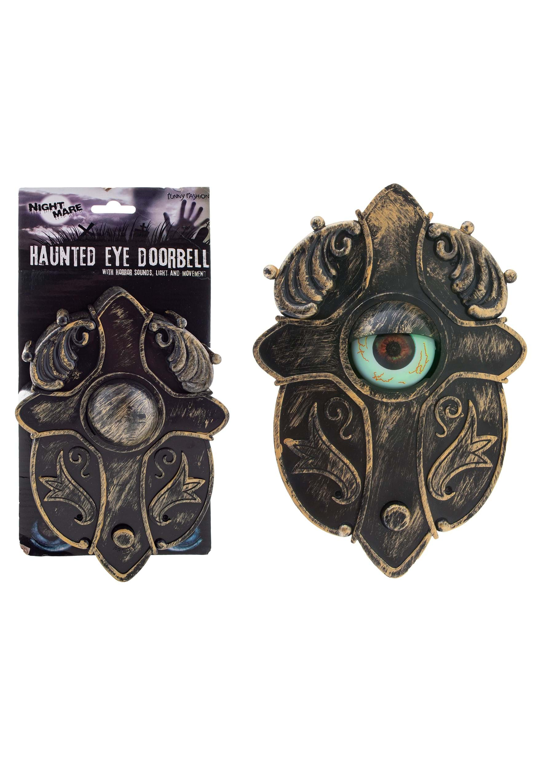 Haunted Light Up Doorbell with Eyeball and Sound Prop | Wall Decorations