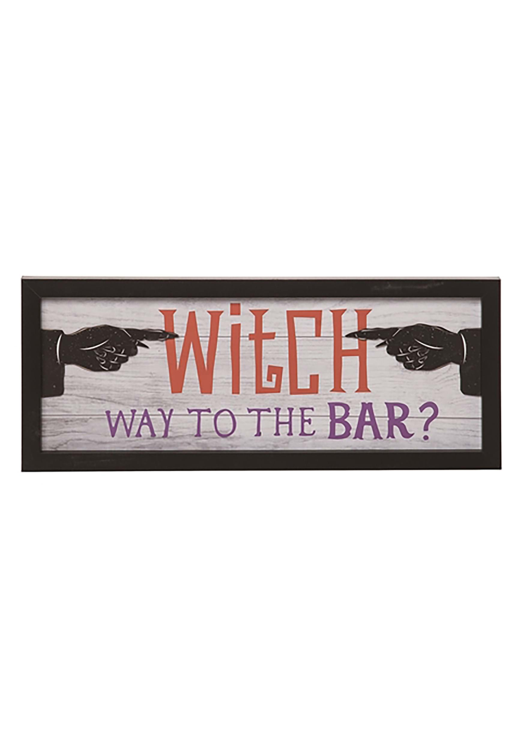 Witch Bar Wooden Sign Prop